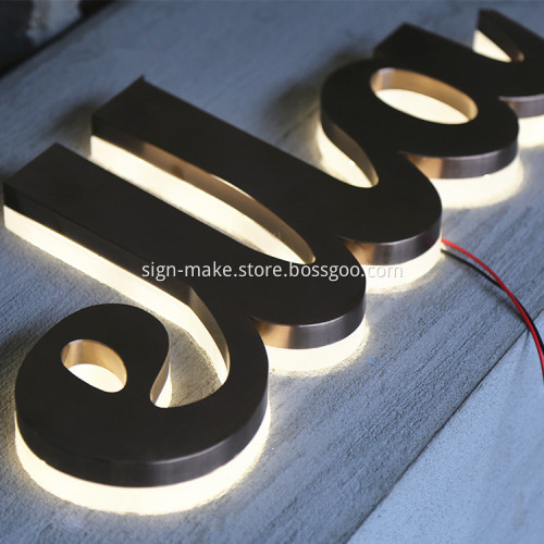 Front Back Lit Halo Channel Letters Signs